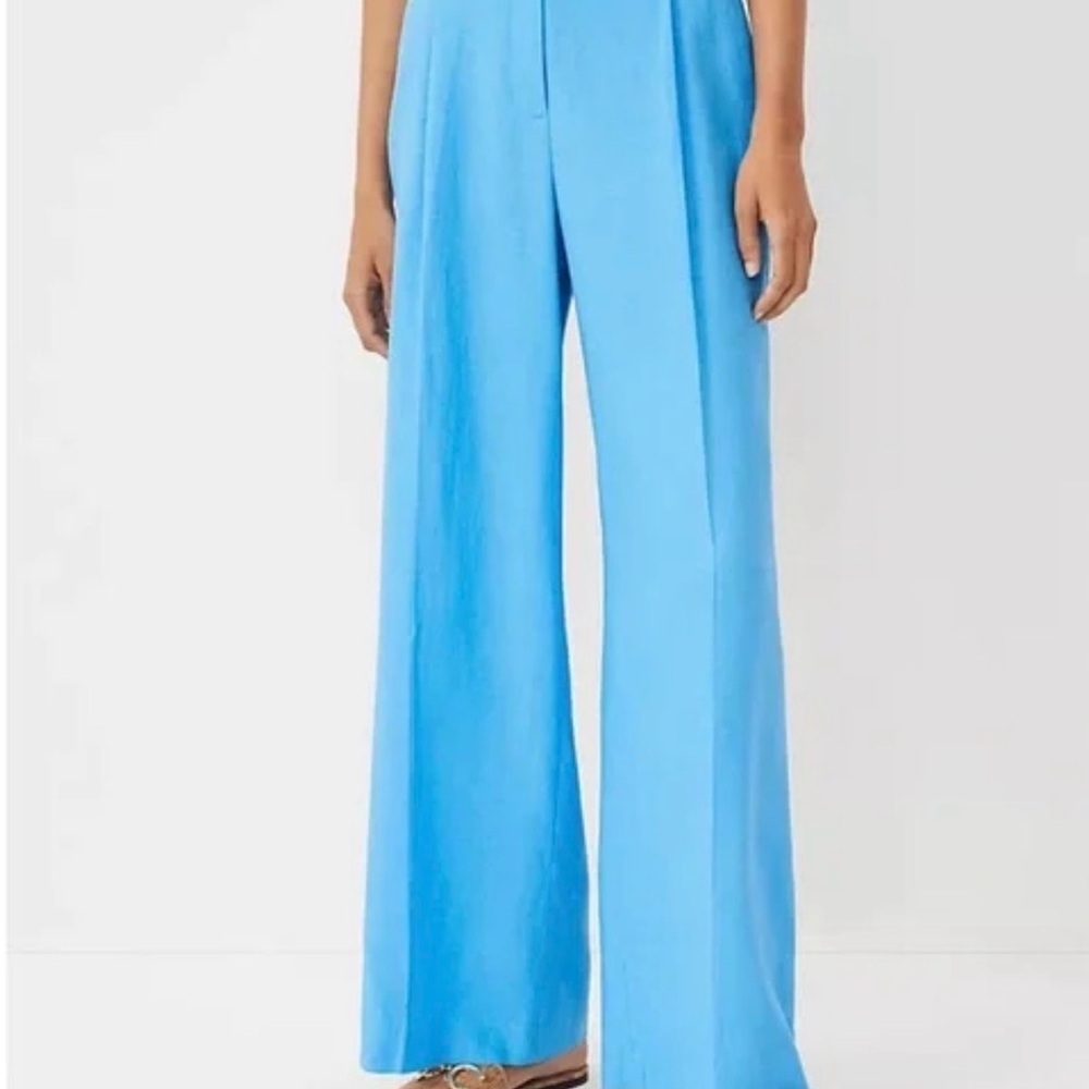 Ann Taylor Sky Blue Wide-Leg Pants